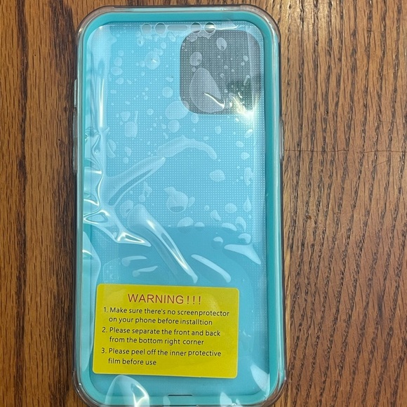 New iPhone 12 Pro Max Marble Phone Case w/ Screen Protector – Turquoise & Gold - Picture 4 of 11